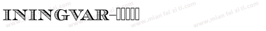 iningvar字体转换