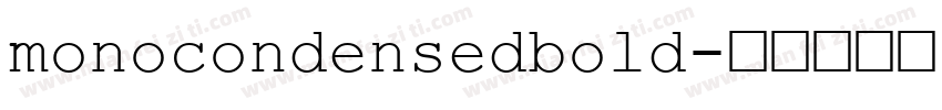 monocondensedbold字体转换