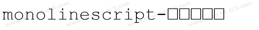 monolinescript字体转换