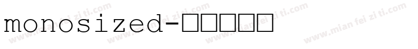 monosized字体转换