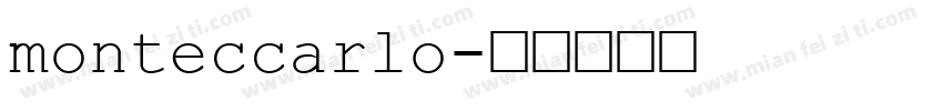 monteccarlo字体转换
