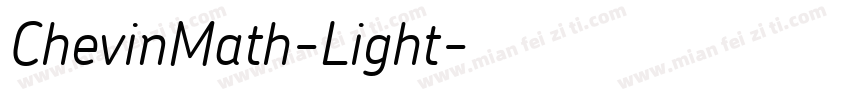 ChevinMath-Light字体转换