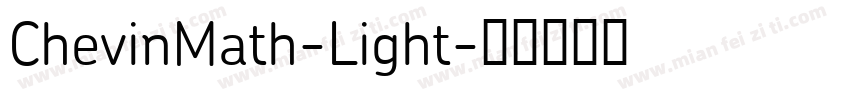 ChevinMath-Light字体转换