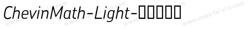 ChevinMath-Light字体转换