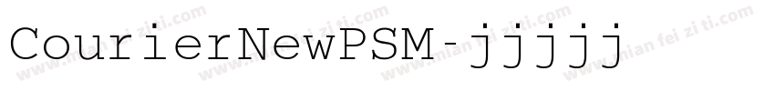 CourierNewPSM字体转换