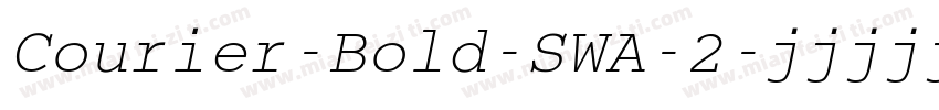 Courier-Bold-SWA-2字体转换