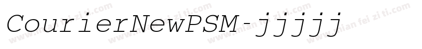 CourierNewPSM字体转换