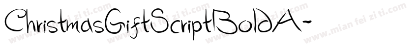 ChristmasGiftScriptBoldA字体转换