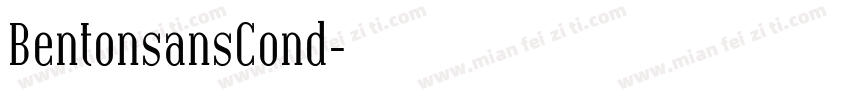 BentonsansCond字体转换