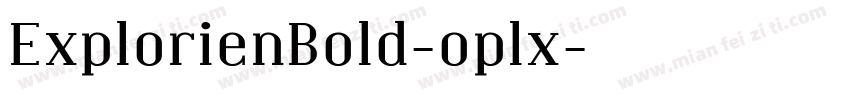 ExplorienBold-oplx字体转换