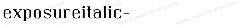 exposureitalic字体转换