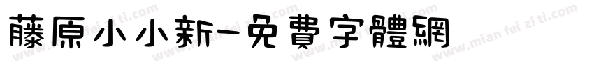 藤原小小新字体转换