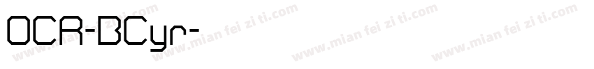OCR-BCyr字体转换
