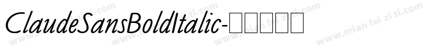 ClaudeSansBoldItalic字体转换