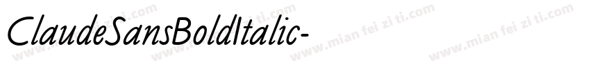 ClaudeSansBoldItalic字体转换