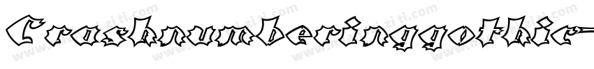 Crashnumberinggothic字体转换