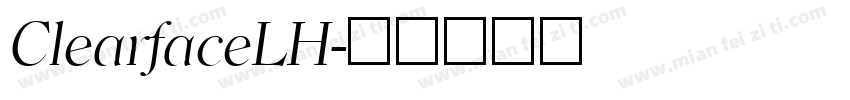 ClearfaceLH字体转换
