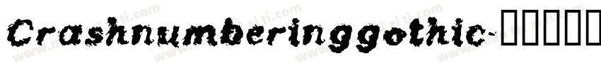 Crashnumberinggothic字体转换