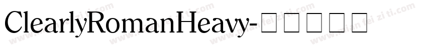 ClearlyRomanHeavy字体转换