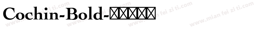 Cochin-Bold字体转换