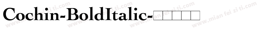 Cochin-BoldItalic字体转换