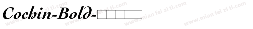 Cochin-Bold字体转换