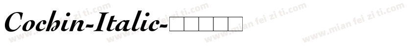 Cochin-Italic字体转换