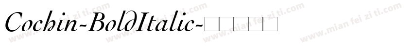 Cochin-BoldItalic字体转换