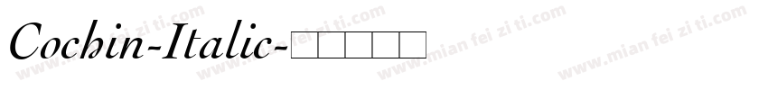 Cochin-Italic字体转换