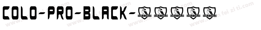 Colo-Pro-Black字体转换