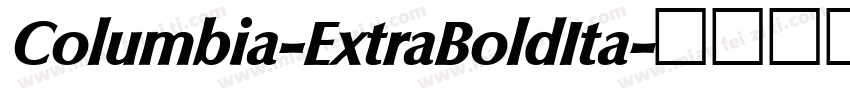 Columbia-ExtraBoldIta字体转换