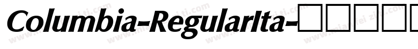 Columbia-RegularIta字体转换