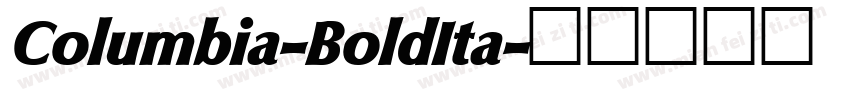 Columbia-BoldIta字体转换