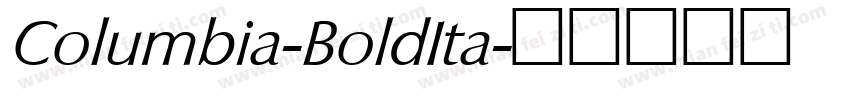 Columbia-BoldIta字体转换