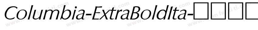 Columbia-ExtraBoldIta字体转换