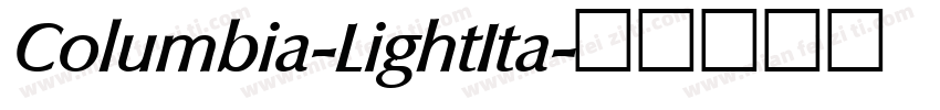 Columbia-LightIta字体转换