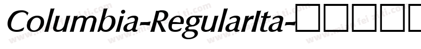 Columbia-RegularIta字体转换