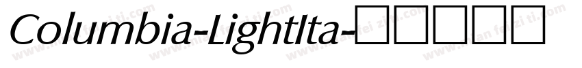 Columbia-LightIta字体转换