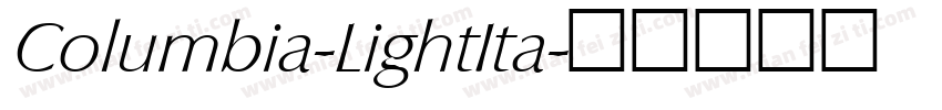 Columbia-LightIta字体转换