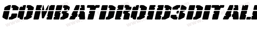 CombatDroid3DItalic-2xZd字体转换