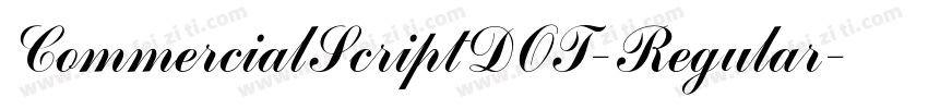 CommercialScriptDOT-Regular字体转换