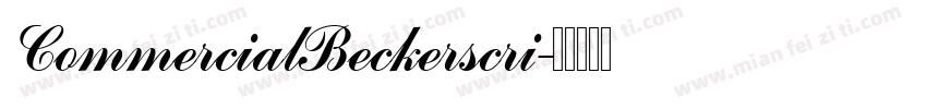 CommercialBeckerscri字体转换
