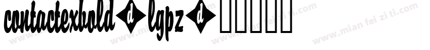Contactexbold-lgPZ字体转换