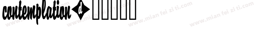 Contemplation字体转换
