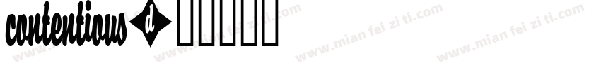 Contentious字体转换