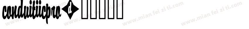 conduitiicpro字体转换
