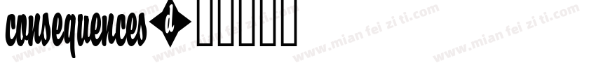 consequences字体转换