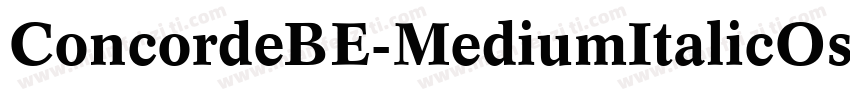 ConcordeBE-MediumItalicOsF字体转换