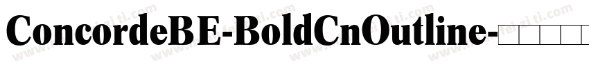 ConcordeBE-BoldCnOutline字体转换