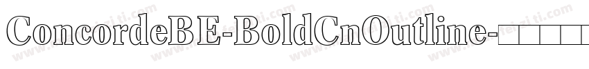 ConcordeBE-BoldCnOutline字体转换